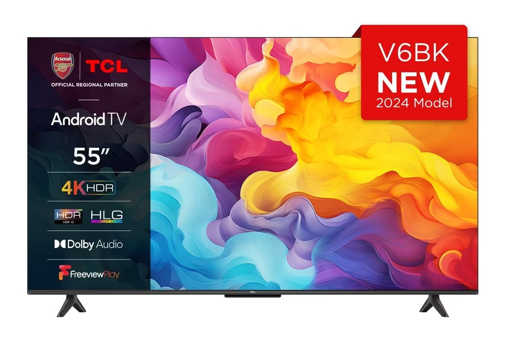 TCL 55V6BK 55-Inch 4K Ultra HD HDR Smart Android TV